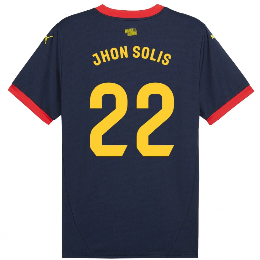 Danxen Donna Maglia Jhon Solís #22 Rosso Navy Kit Gara Away 2024/25 Maglietta