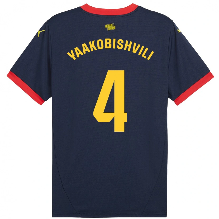 Danxen Donna Maglia Antal Yaakobishvili #4 Rosso Navy Kit Gara Away 2024/25 Maglietta