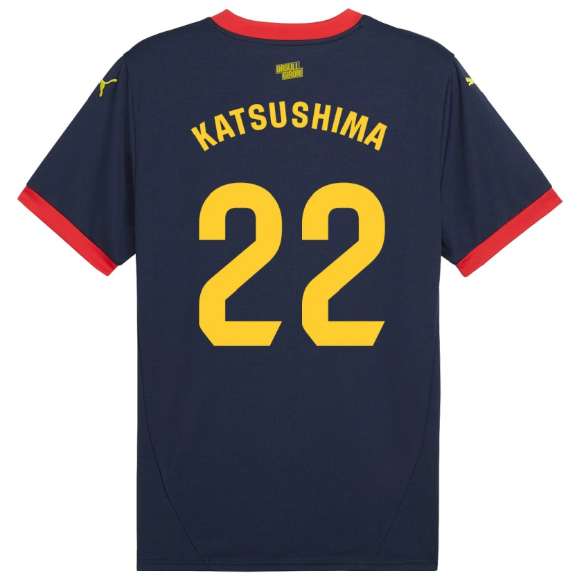 Danxen Donna Maglia Shinnosuke Katsushima #22 Rosso Navy Kit Gara Away 2024/25 Maglietta