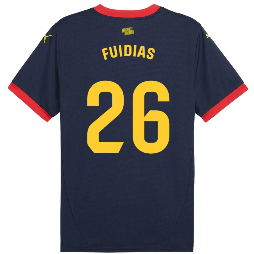 Danxen Donna Maglia Toni Fuidias #26 Rosso Navy Kit Gara Away 2024/25 Maglietta
