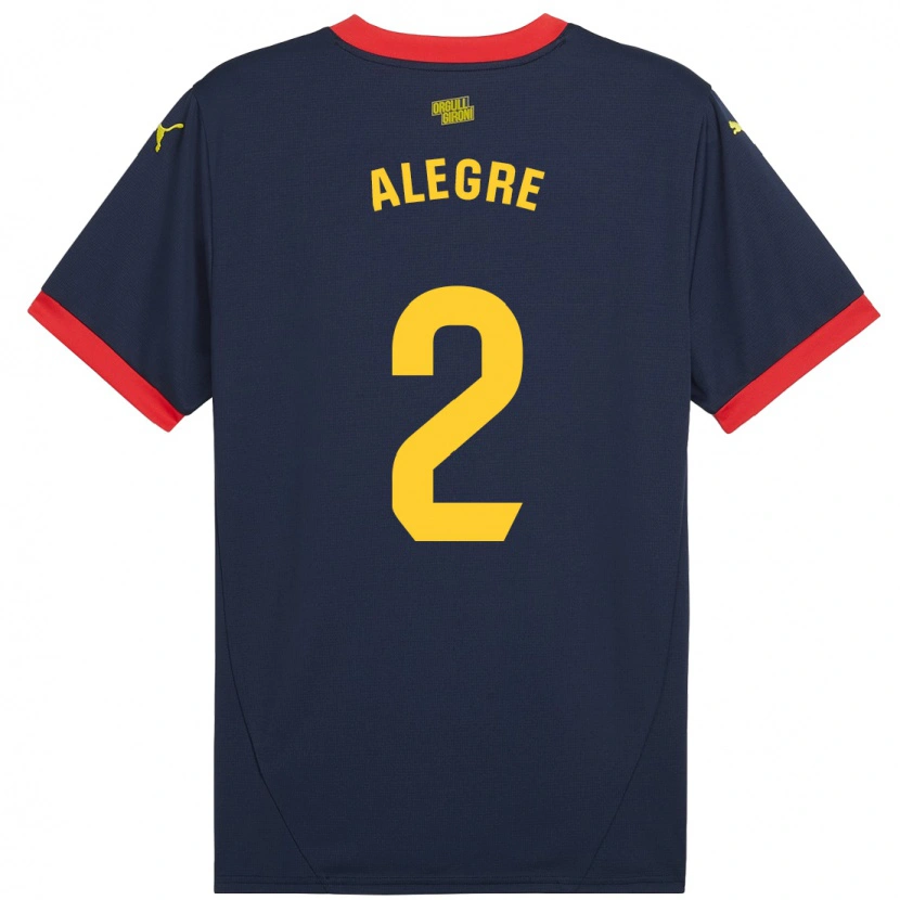 Danxen Donna Maglia Marc Alegre #2 Rosso Navy Kit Gara Away 2024/25 Maglietta