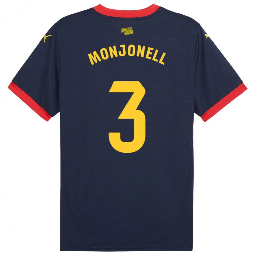 Danxen Donna Maglia Eric Monjonell #3 Rosso Navy Kit Gara Away 2024/25 Maglietta
