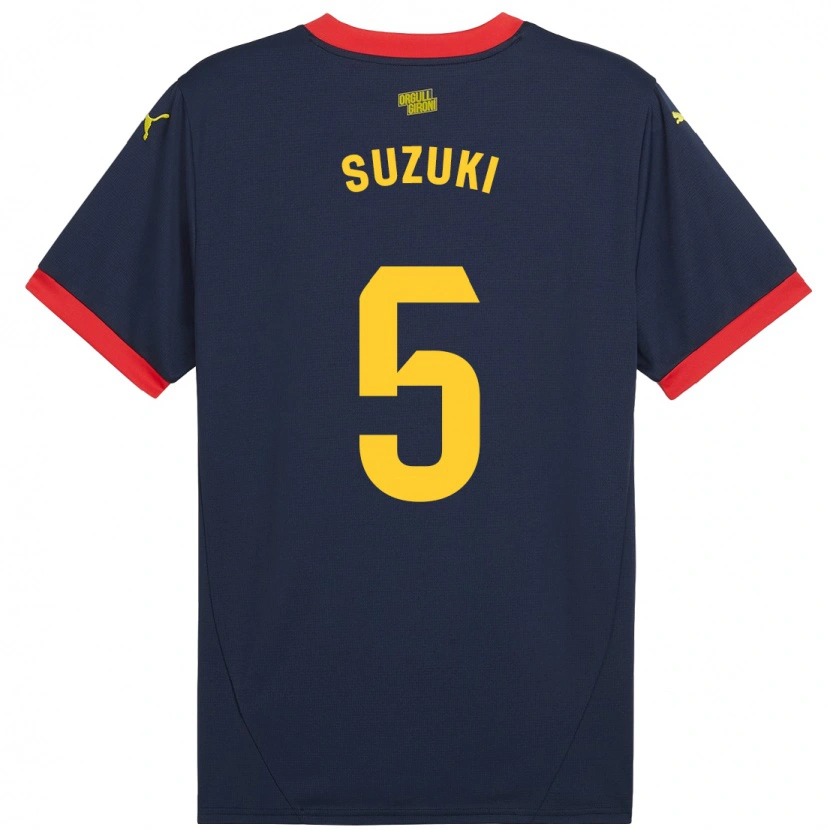 Danxen Donna Maglia Wadi Ibrahim Suzuki #5 Rosso Navy Kit Gara Away 2024/25 Maglietta