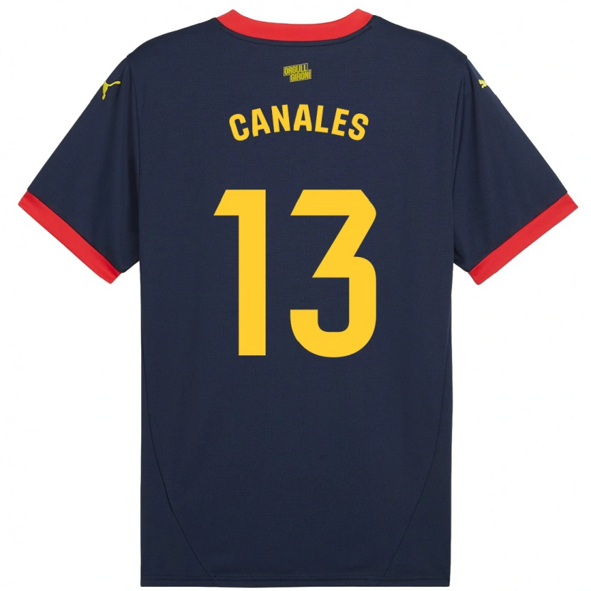 Danxen Donna Maglia Juanvi Canales #13 Rosso Navy Kit Gara Away 2024/25 Maglietta