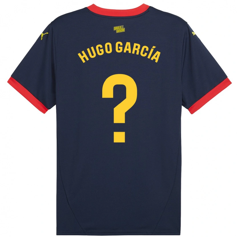 Danxen Donna Maglia Hugo García #0 Rosso Navy Kit Gara Away 2024/25 Maglietta