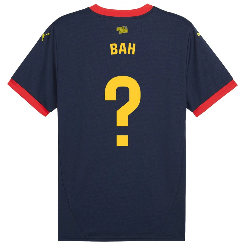 Danxen Donna Maglia Mousta Bah #0 Rosso Navy Kit Gara Away 2024/25 Maglietta