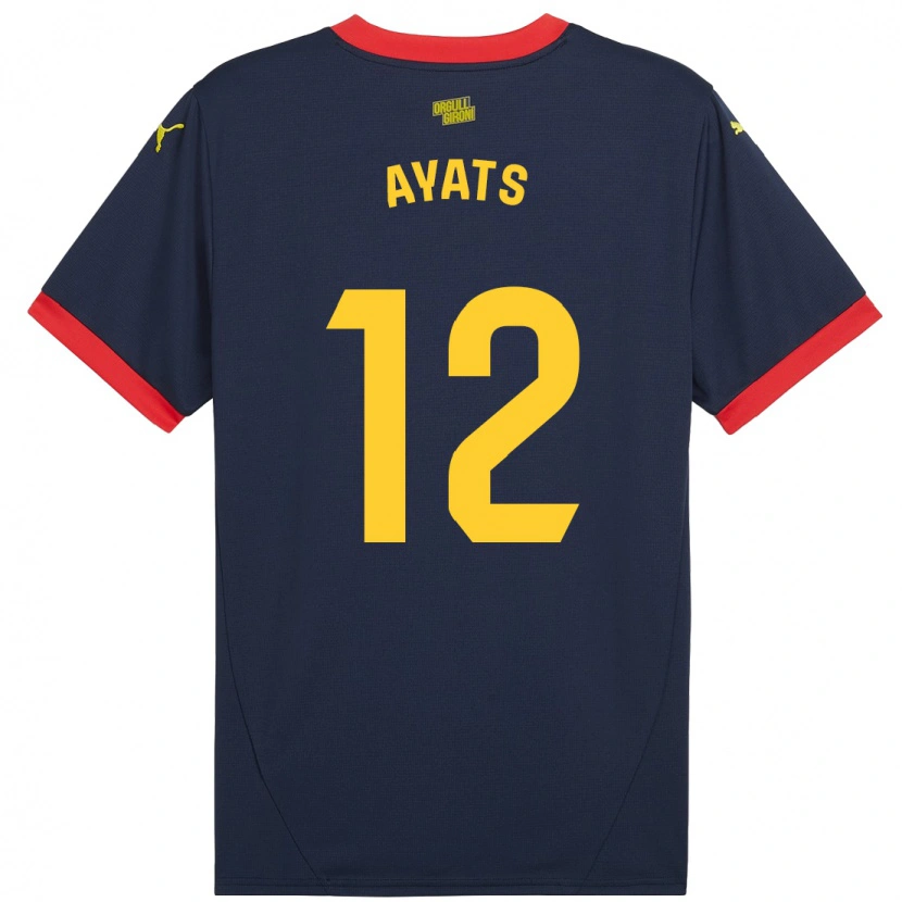 Danxen Donna Maglia Mònica Ayats #12 Rosso Navy Kit Gara Away 2024/25 Maglietta