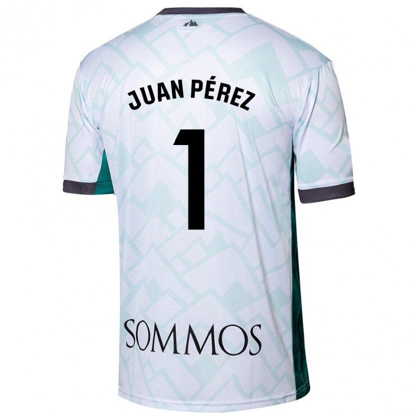 Danxen Donna Maglia Juan Pérez #1 Bianco Verde Kit Gara Away 2024/25 Maglietta