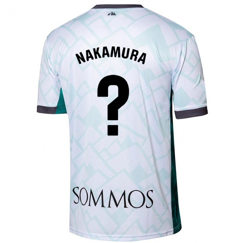 Danxen Donna Maglia Togo Nakamura #0 Bianco Verde Kit Gara Away 2024/25 Maglietta