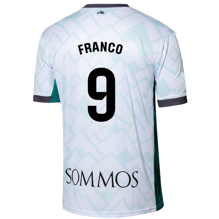 Danxen Donna Maglia Santi Franco #9 Bianco Verde Kit Gara Away 2024/25 Maglietta