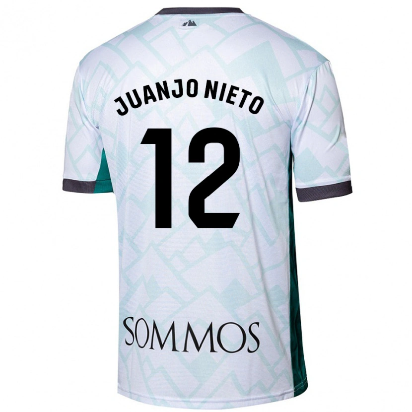 Danxen Donna Maglia Juanjo Nieto #12 Bianco Verde Kit Gara Away 2024/25 Maglietta