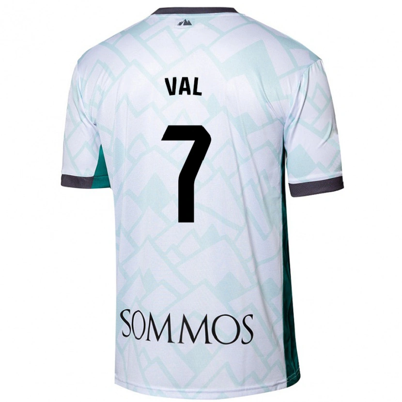 Danxen Donna Maglia Rodri Val #7 Bianco Verde Kit Gara Away 2024/25 Maglietta