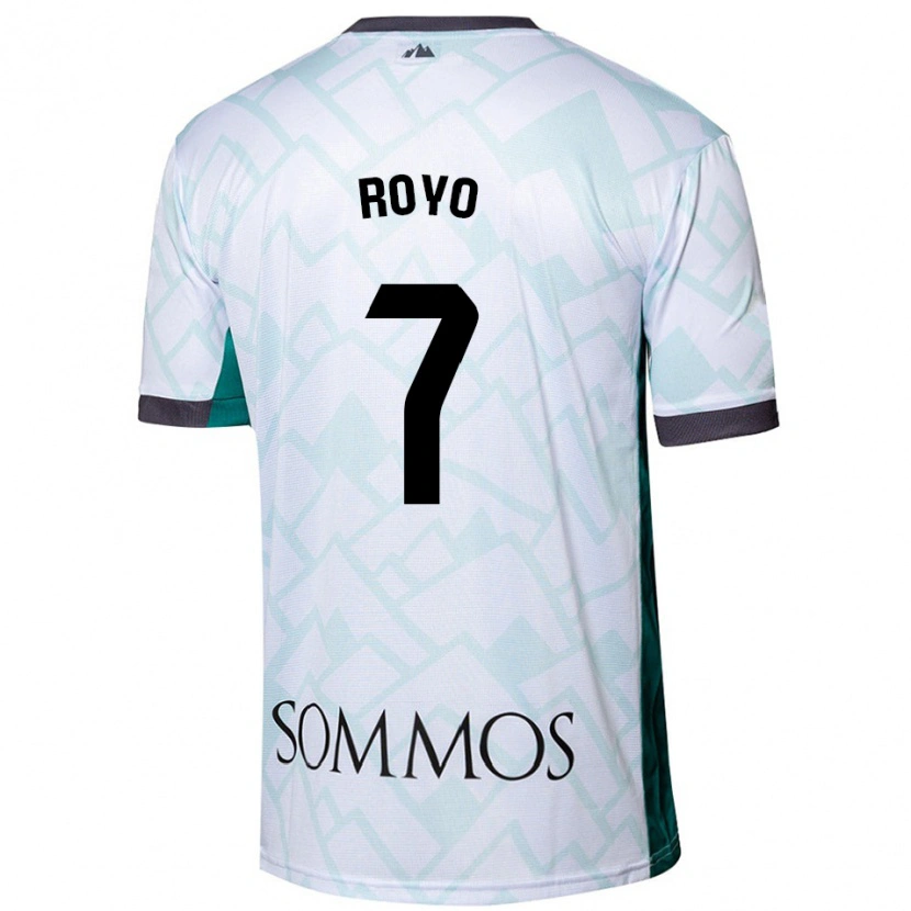 Danxen Donna Maglia Laura Royo #7 Bianco Verde Kit Gara Away 2024/25 Maglietta