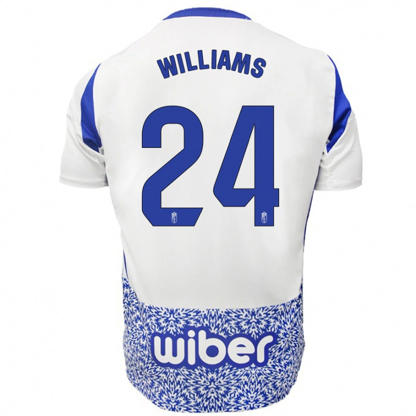 Danxen Donna Maglia Loïc Williams #24 Bianco Blu Kit Gara Away 2024/25 Maglietta