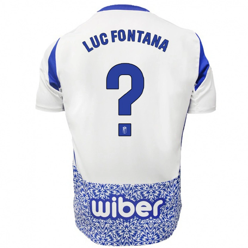 Danxen Donna Maglia Jean Luc Fontana #0 Bianco Blu Kit Gara Away 2024/25 Maglietta