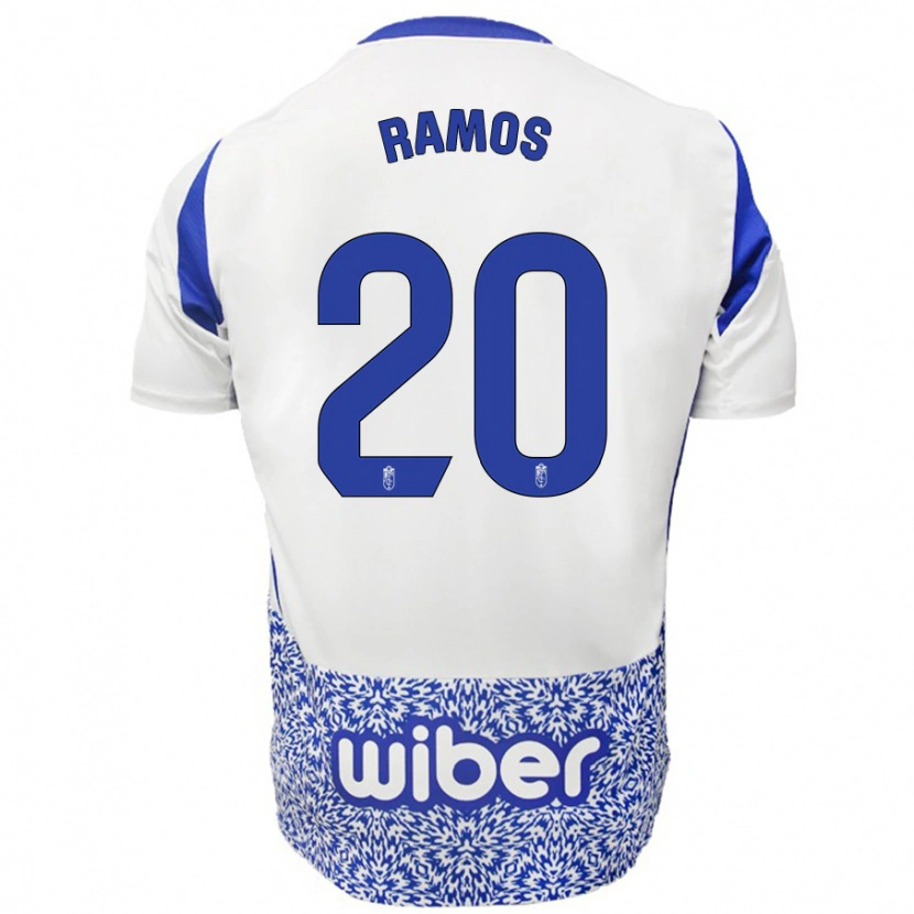 Danxen Donna Maglia Lucía Ramos #20 Bianco Blu Kit Gara Away 2024/25 Maglietta