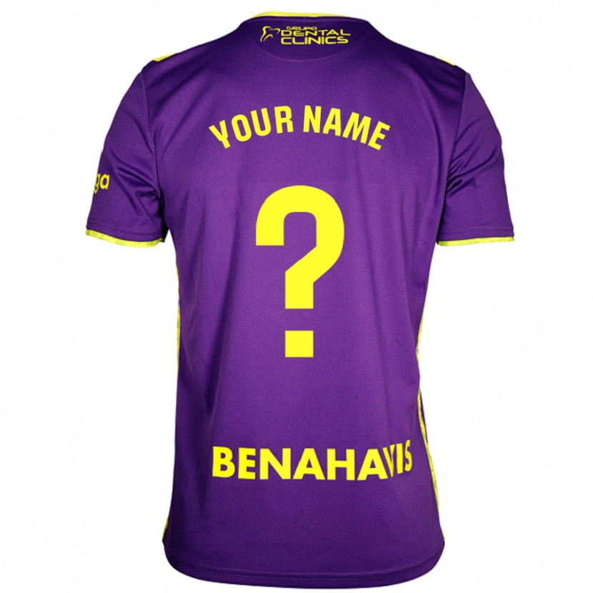 Danxen Donna Maglia Il Tuo Nome #0 Viola Giallo Kit Gara Away 2024/25 Maglietta