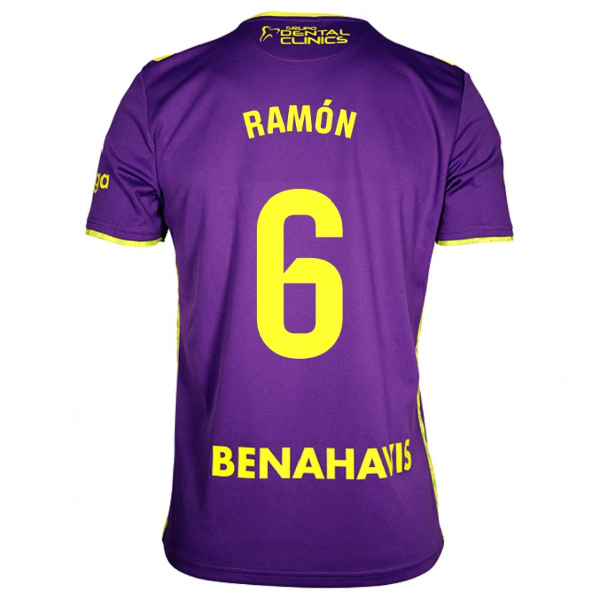 Danxen Donna Maglia Ramón Enríquez #6 Viola Giallo Kit Gara Away 2024/25 Maglietta