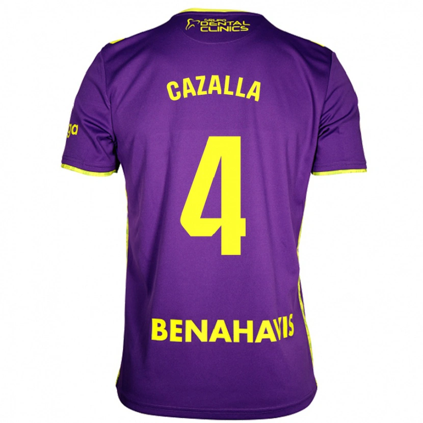 Danxen Donna Maglia Marta Cazalla #4 Viola Giallo Kit Gara Away 2024/25 Maglietta