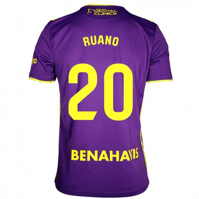 Danxen Donna Maglia Celia Ruano #20 Viola Giallo Kit Gara Away 2024/25 Maglietta
