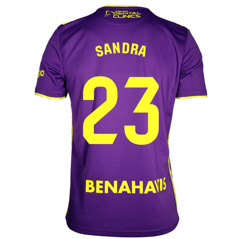 Danxen Donna Maglia Sandra #23 Viola Giallo Kit Gara Away 2024/25 Maglietta
