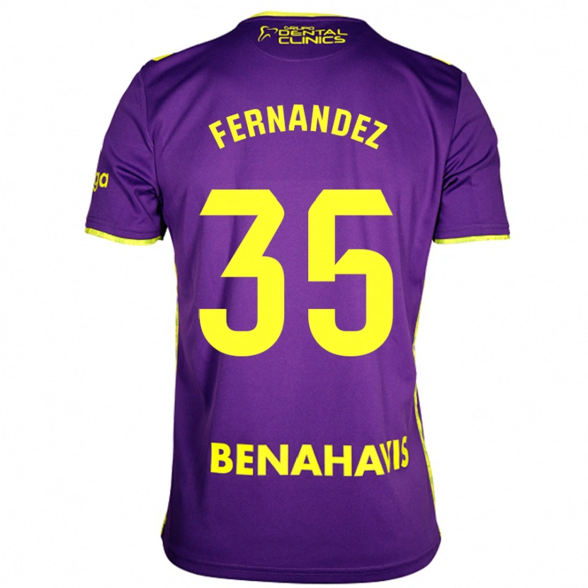 Danxen Donna Maglia Inés Fernández #35 Viola Giallo Kit Gara Away 2024/25 Maglietta
