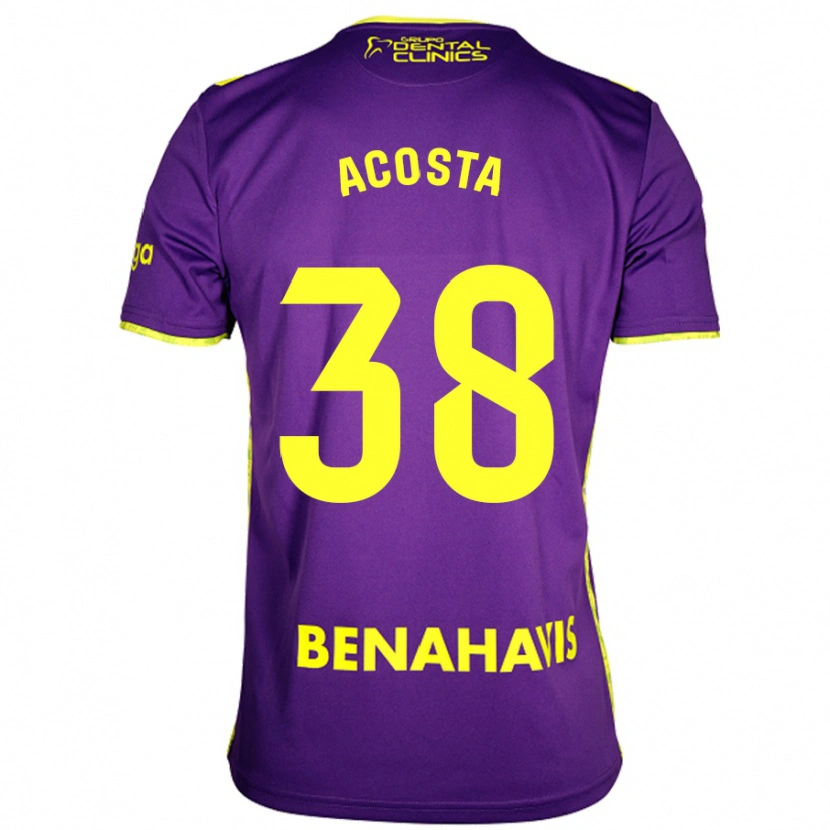 Danxen Donna Maglia Judith Acosta #38 Viola Giallo Kit Gara Away 2024/25 Maglietta