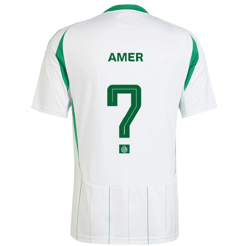 Danxen Donna Maglia Mohamad Amer #0 Bianco Verde Kit Gara Away 2024/25 Maglietta