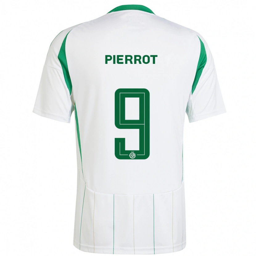 Danxen Donna Maglia Frantzdy Pierrot #9 Bianco Verde Kit Gara Away 2024/25 Maglietta