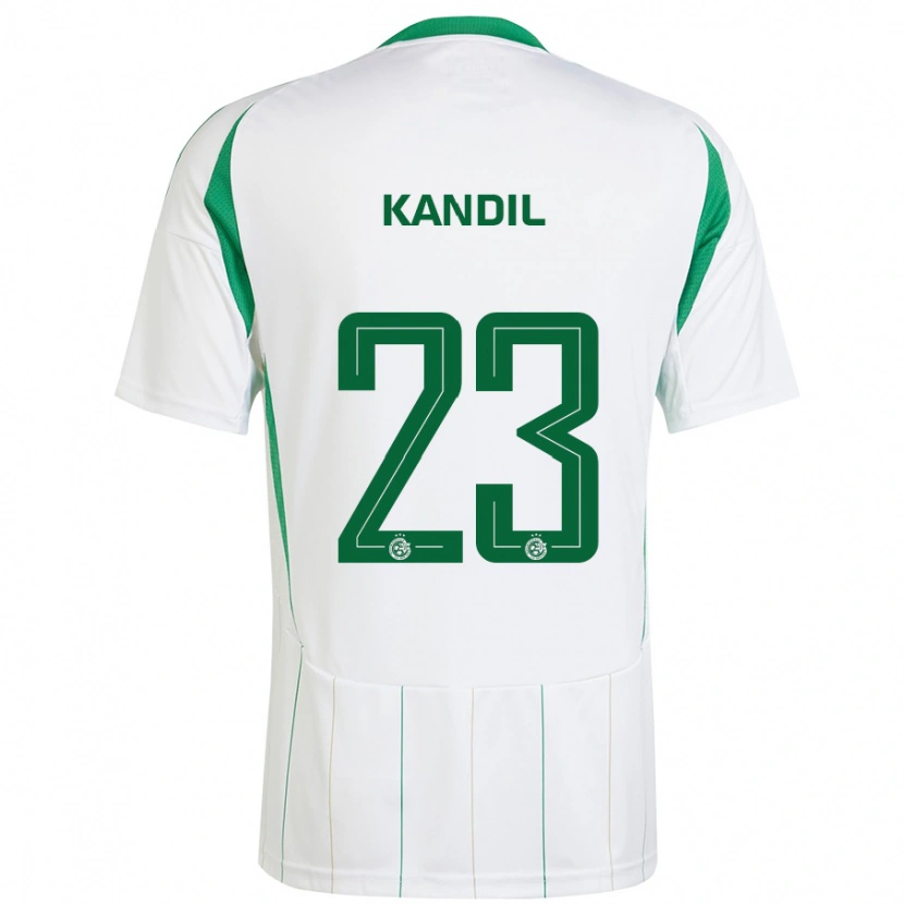 Danxen Donna Maglia Maor Kandil #23 Bianco Verde Kit Gara Away 2024/25 Maglietta