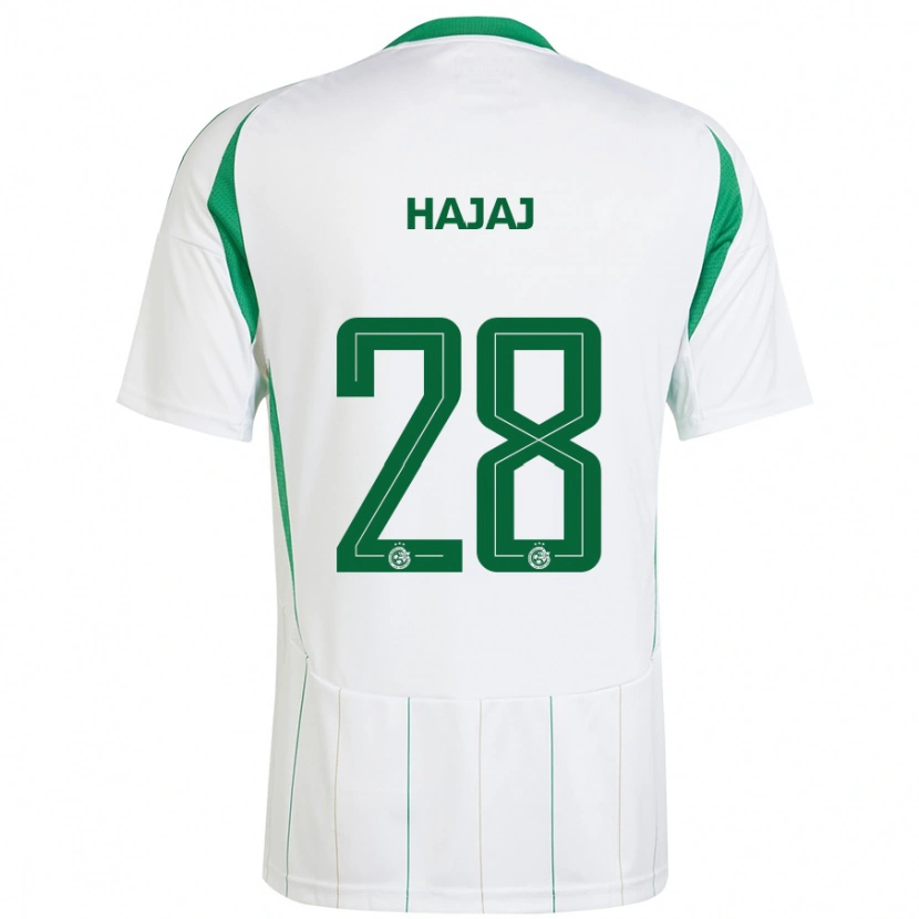 Danxen Donna Maglia Ilay Hajaj #28 Bianco Verde Kit Gara Away 2024/25 Maglietta