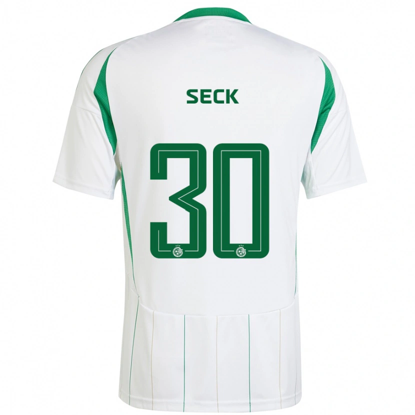 Danxen Donna Maglia Abdoulaye Seck #30 Bianco Verde Kit Gara Away 2024/25 Maglietta