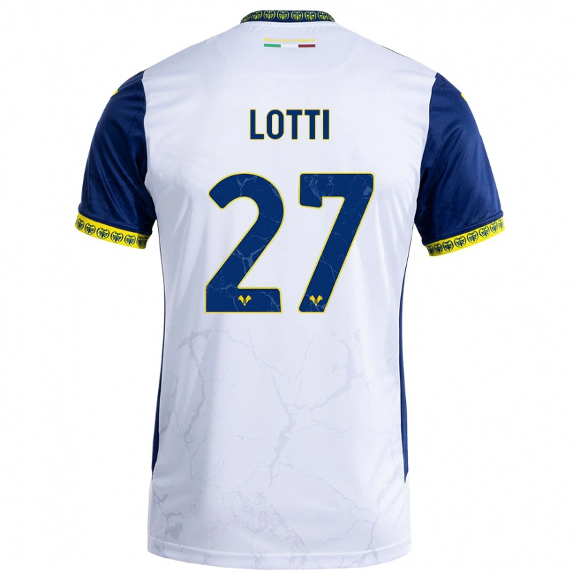 Danxen Donna Maglia Irene Lotti #27 Bianco Blu Kit Gara Away 2024/25 Maglietta