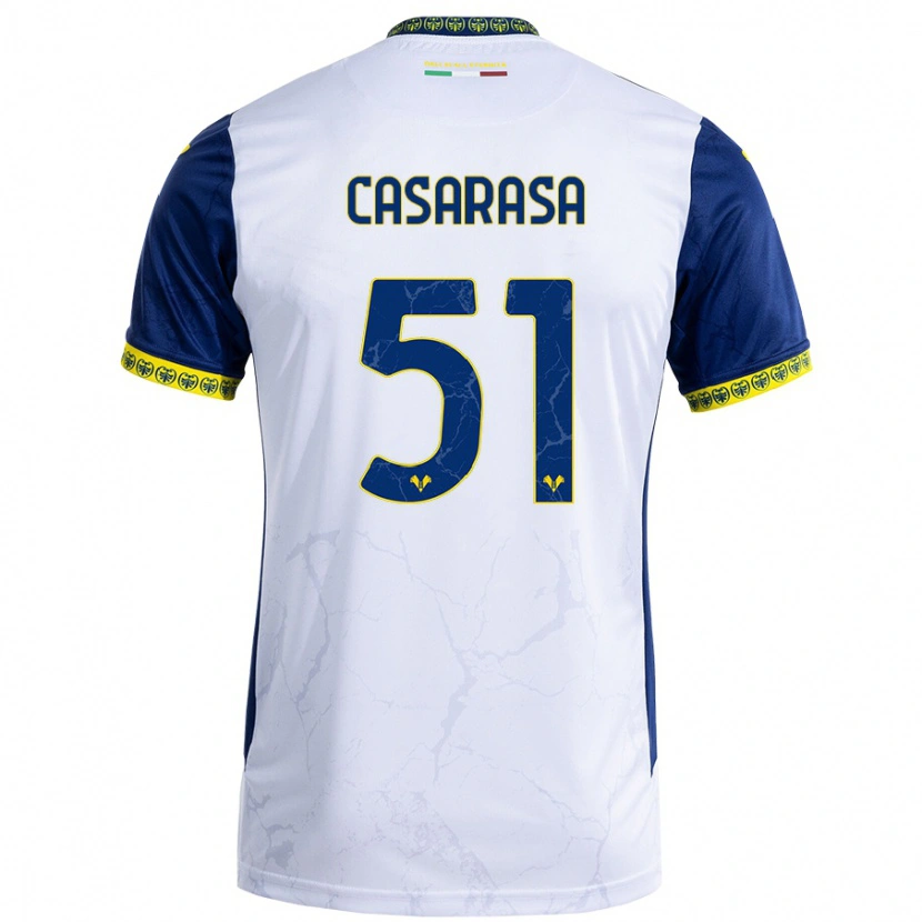 Danxen Donna Maglia Asia Casarasa #51 Bianco Blu Kit Gara Away 2024/25 Maglietta