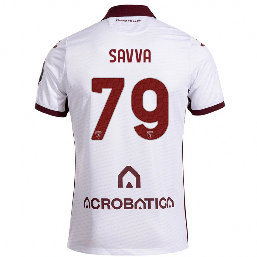 Danxen Donna Maglia Zanos Savva #79 Bianco Marrone Kit Gara Away 2024/25 Maglietta