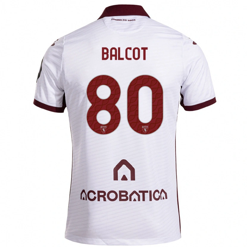 Danxen Donna Maglia Côme Bianay Balcot #80 Bianco Marrone Kit Gara Away 2024/25 Maglietta