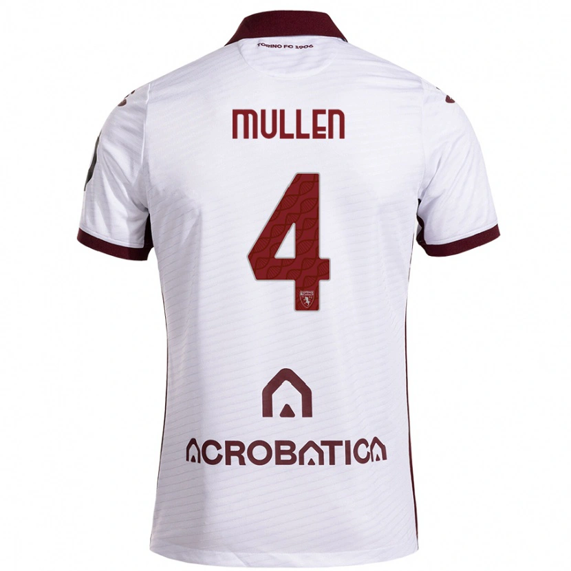 Danxen Donna Maglia Senan Mullen #4 Bianco Marrone Kit Gara Away 2024/25 Maglietta