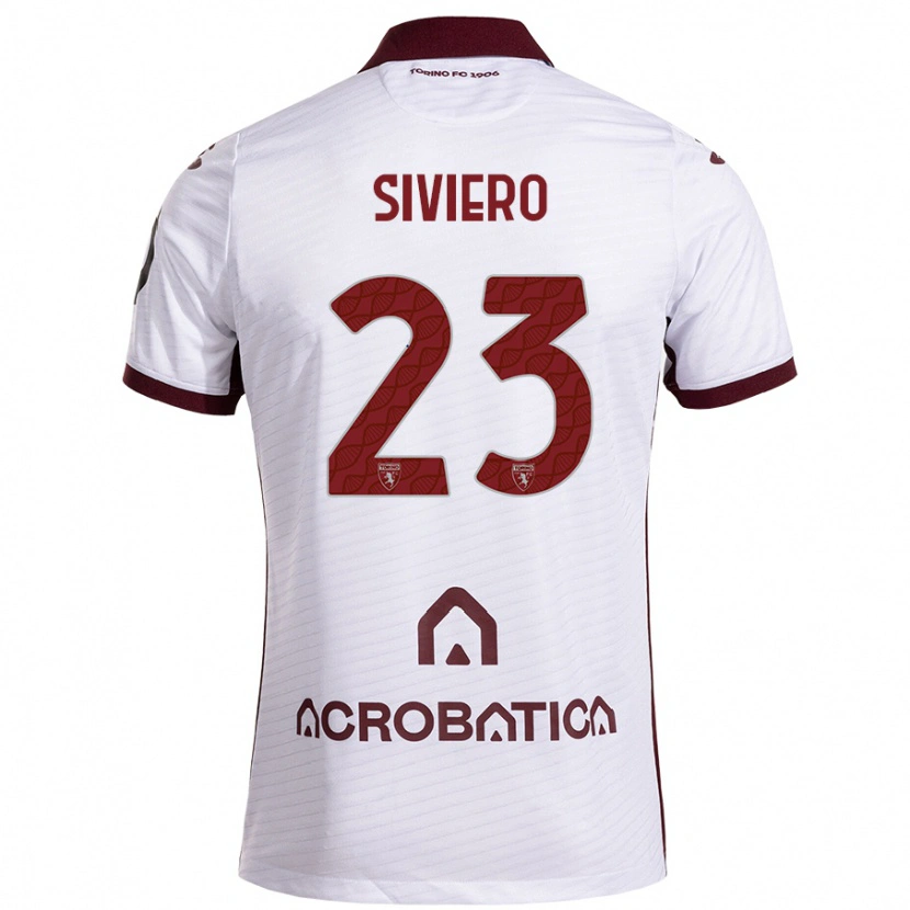 Danxen Donna Maglia Lapo Siviero #23 Bianco Marrone Kit Gara Away 2024/25 Maglietta