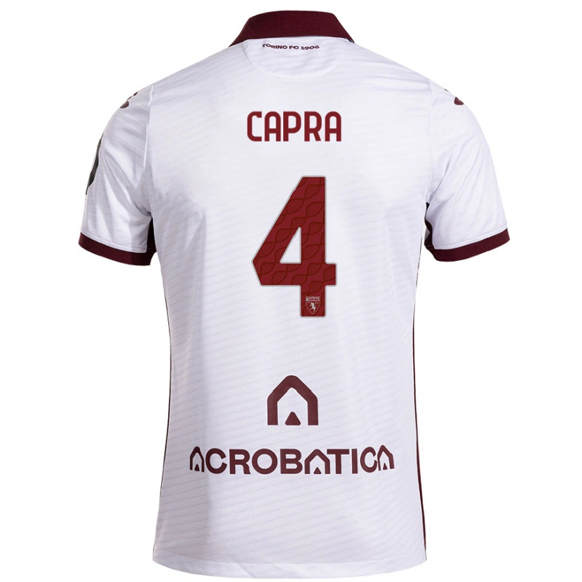 Danxen Donna Maglia Valentina Capra #4 Bianco Marrone Kit Gara Away 2024/25 Maglietta