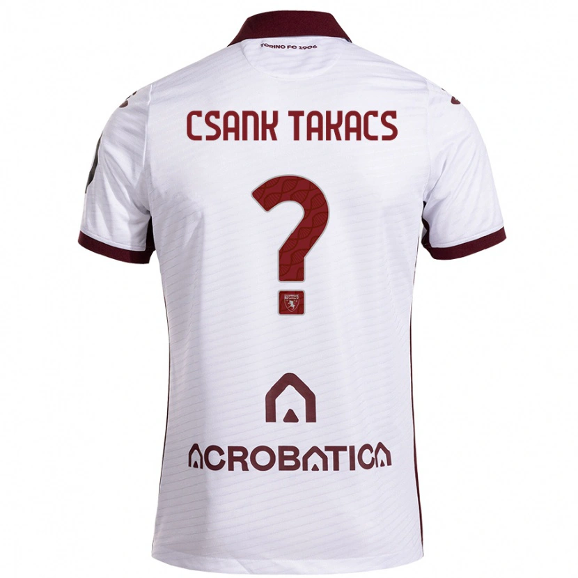 Danxen Donna Maglia Kristóf Csánk-Takács #0 Bianco Marrone Kit Gara Away 2024/25 Maglietta