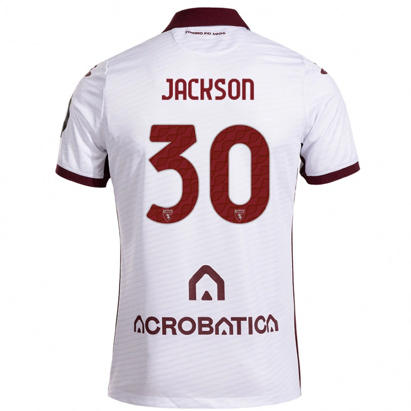 Danxen Donna Maglia Michael Jackson #30 Bianco Marrone Kit Gara Away 2024/25 Maglietta