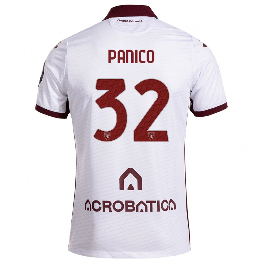Danxen Donna Maglia Patrizia Panico #32 Bianco Marrone Kit Gara Away 2024/25 Maglietta