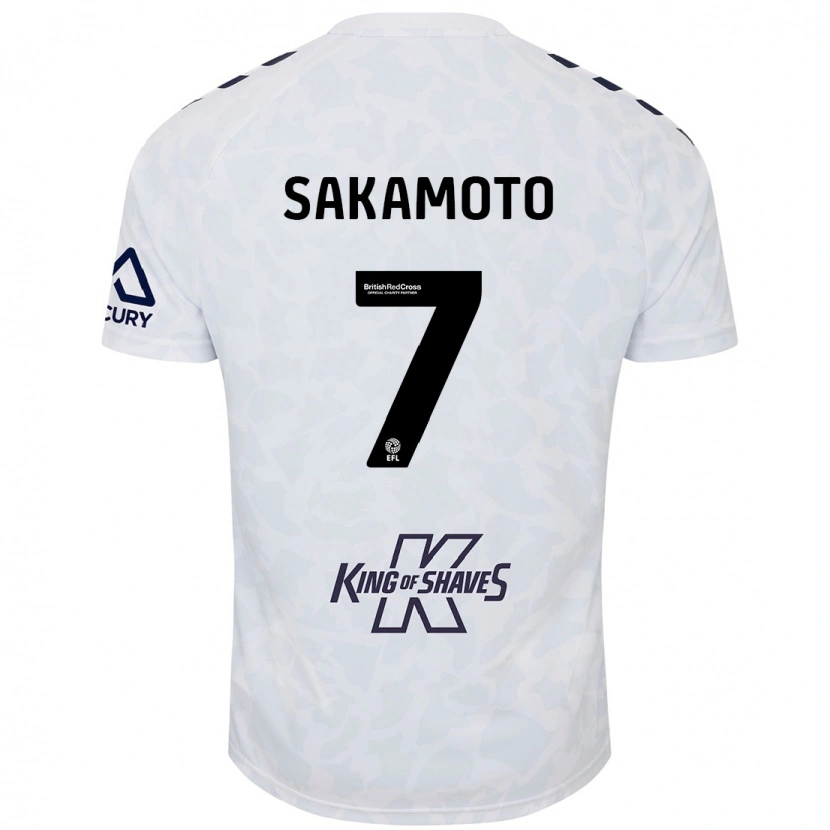 Danxen Donna Maglia Tatsuhiro Sakamoto #7 Bianco Kit Gara Away 2024/25 Maglietta
