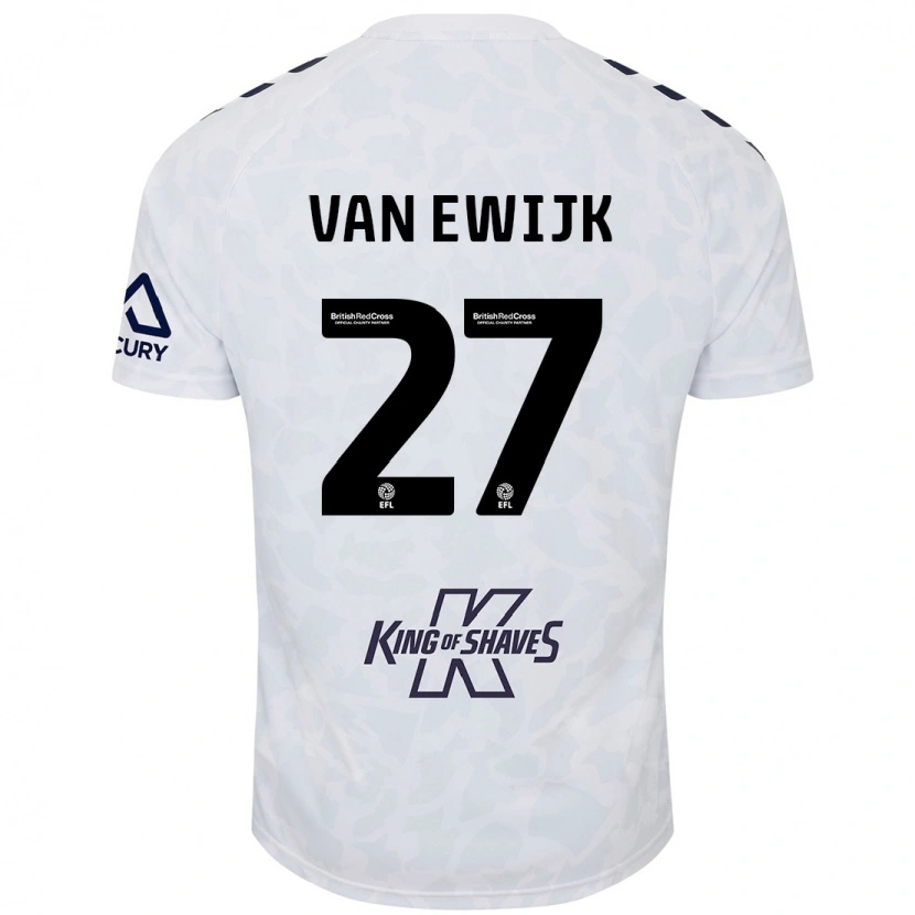 Danxen Donna Maglia Milan Van Ewijk #27 Bianco Kit Gara Away 2024/25 Maglietta
