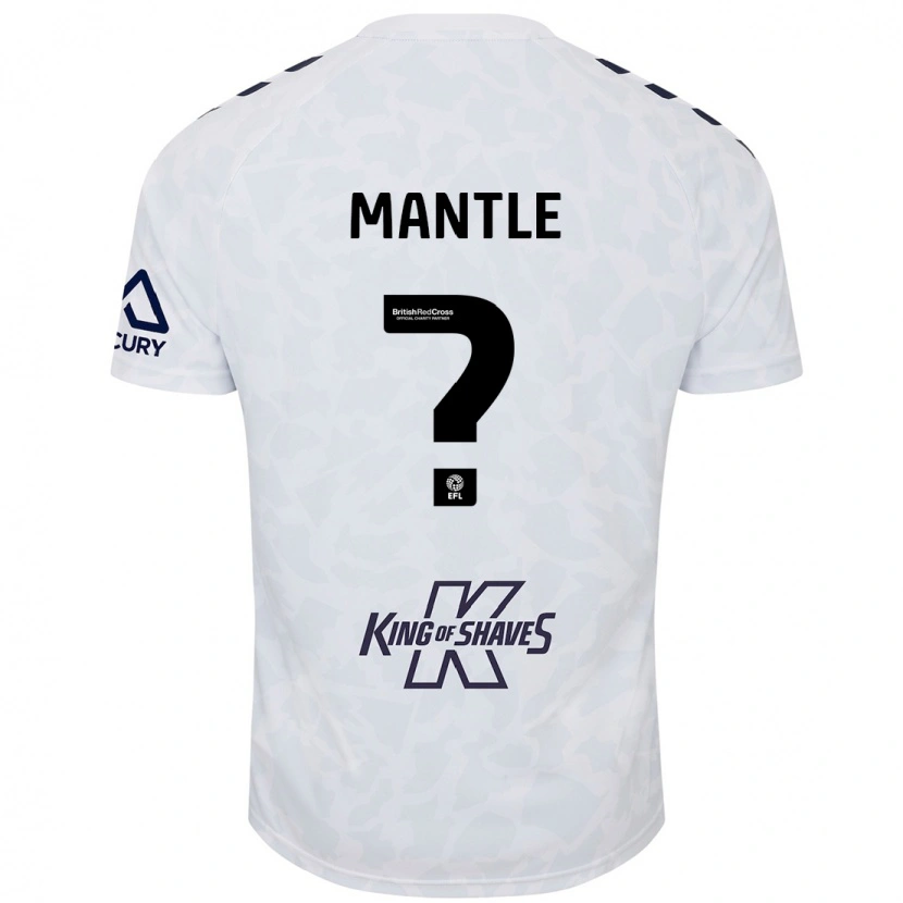 Danxen Donna Maglia David Mantle #0 Bianco Kit Gara Away 2024/25 Maglietta
