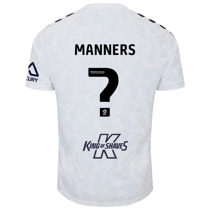 Danxen Donna Maglia Charlie Manners #0 Bianco Kit Gara Away 2024/25 Maglietta