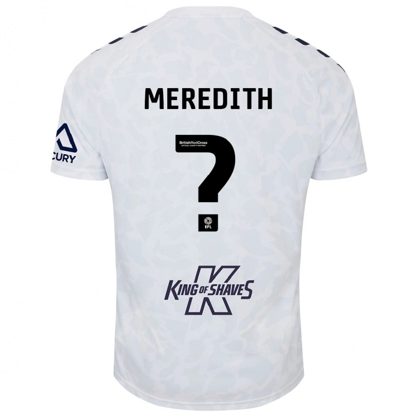 Danxen Donna Maglia Eliot Meredith #0 Bianco Kit Gara Away 2024/25 Maglietta