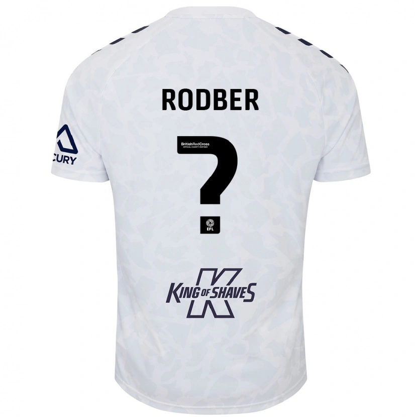 Danxen Donna Maglia Samuel Rodber #0 Bianco Kit Gara Away 2024/25 Maglietta