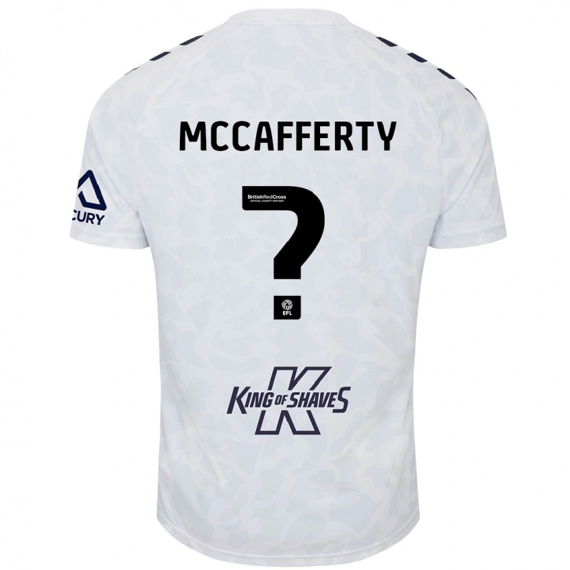 Danxen Donna Maglia Lewys Mccafferty #0 Bianco Kit Gara Away 2024/25 Maglietta
