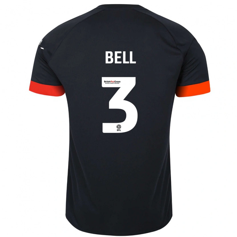 Danxen Donna Maglia Amari'i Bell #3 Nero Arancione Kit Gara Away 2024/25 Maglietta